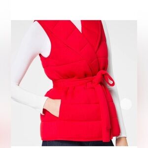 SPANX Bold Red Quilted Vest M